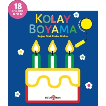 Kolay Boyama Doğum Günü Resim Kitabım