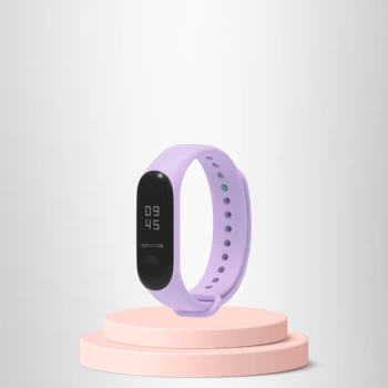 Mi Band 3-4 Uyumlu Silikon Kordon M3-M4 Uyumlu LİLA