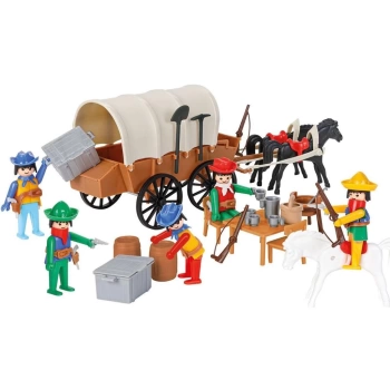 Nessiworld 04 003 Mini Mekanik Seri 3 Kovboy Arabası -Pilsan Oyuncak