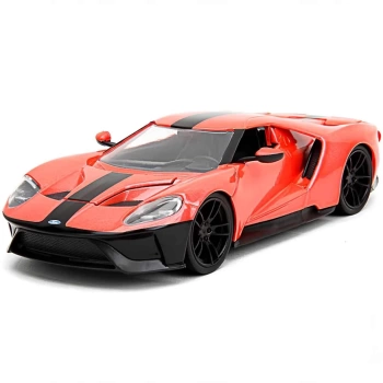 NessiWorld 1:24 Jada Pink Slips 2017 Ford GT Metallic Orange Model Araba