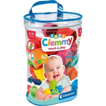 Nessiworld 17878 Soft Clemmy - Yumuşak Blok Çantası - 40 parça 6-36 ay