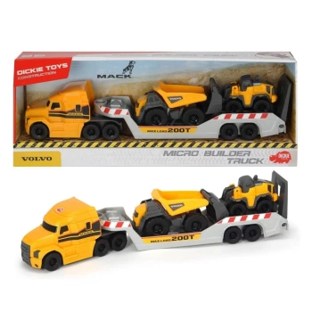 Nessiworld 203725005 Dickie Toys, Volvo Yükleyici Kepçe ve Volvo Damperli Kamyon