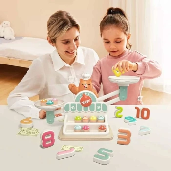 Nessiworld 3905 SUN-Ahşap Manyetik Terazi Alışveriş Oyunu
