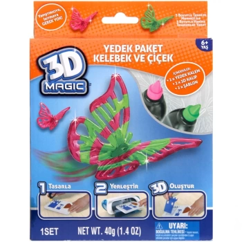 Nessiworld 3D Magic Kelebek ve Çiçek Yedek Paket 82001