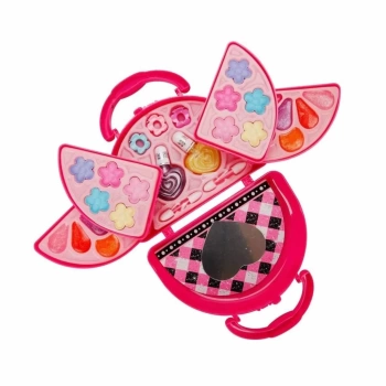 Nessiworld 4278 Pretty Pinky 3 Katlı Pembe Çantalı Makyaj Seti -Sunman