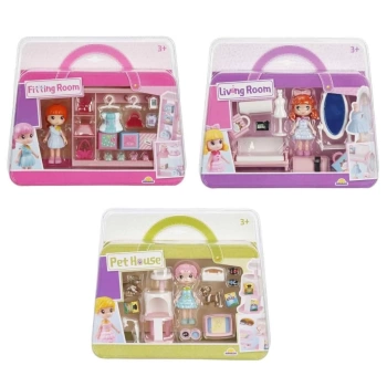 Nessiworld 4364 SUN-YFN- Bebek ve Odası Oyun Seti 3 asorti