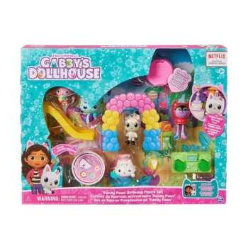 Nessiworld 6069141 Gabbys Dollhouse Hayal Evi Pandi Patinin Doğum Günü Seti