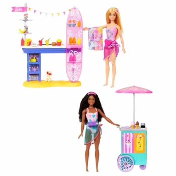 Nessiworld Barbie Brooklyn ve Malibu Bebekleri Oyun Seti HNK99