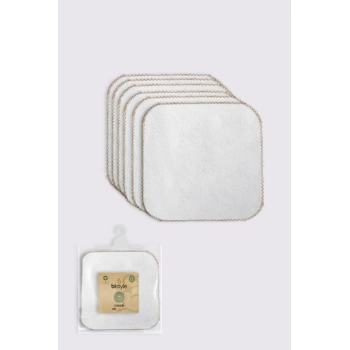 Nessiworld  Bistyle Organik 28x28 6Lı Havlu Mendil 90105 Ekru