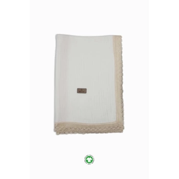Nessiworld Bistyle Organik Müslin 80x90 Fistolu Battaniye 70112 Ekru