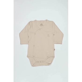 Nessiworld Bistyle Organik Natural Basic Style Kruvaze Uzun Kol Body BS17102 Bej