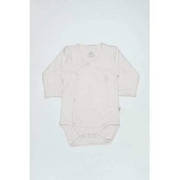 Nessiworld Bistyle Organik Natural Basic Style Kruvaze Uzun Kol Body BS17102 Ekru