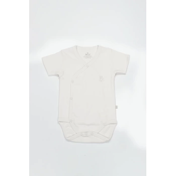 Nessiworld Bistyle Organik Natural Basic Style Kruvaze Yarım Kol Body BS17101 Ekru