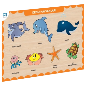 Nessiworld CAAHS-3212 CA GAMES AHŞAP DENİZ HAYVANLARI BUL-TAK