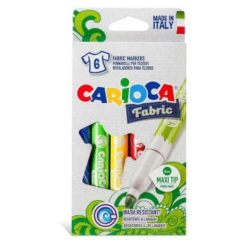 Nessiworld Carioca Kumaş Keçeli Boya Kalemi Maxi 6lı