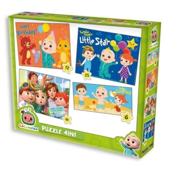 Nessiworld Cocomelon 4 in 1 Puzzle Seti Eğlenceli ve Eğitici