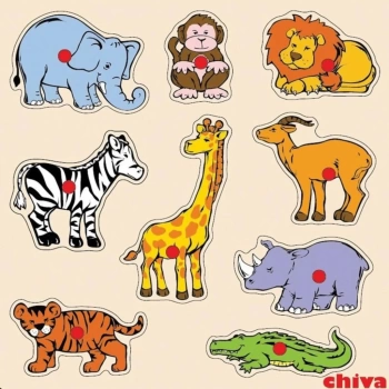 Nessiworld CS-1009 SAFARİ HAYVANLARI AHŞAP YAPBOZ