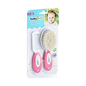 Nessiworld    Doğal Kıl Fırça Tarak Seti 519 Pembe