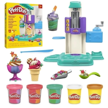 Nessiworld G0028 Play-Doh Gökkuşağı Dondurma Makinesi Oyun Seti+3 yaş