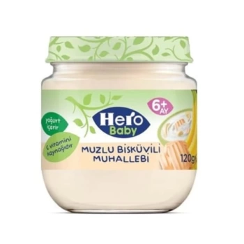 Nessiworld Hero Baby Muzlu Bisküvili Muhallebi Kavanoz Mama 120 Gr