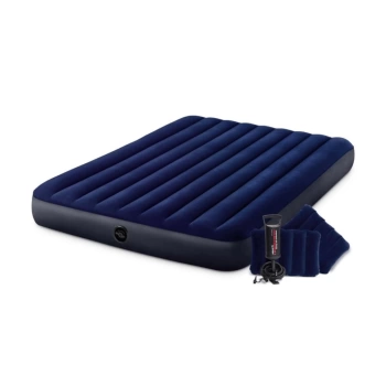 Nessiworld  IKY64765 Intex Queen Dura-Beam Klasik Yatak, Yastık, Pompa Set 152x203x25 cm
