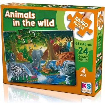 Nessiworld KS Games Animal In The Wild Jumbo 24 Parça Puzzle