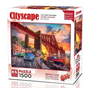 Nessiworld Ks Games Forth Bridge at Sunset Puzzle 1500 Parça 22039
