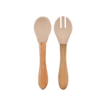 Nessiworld   Mama Kaşığı ve Çatal Seti Bubble Beige