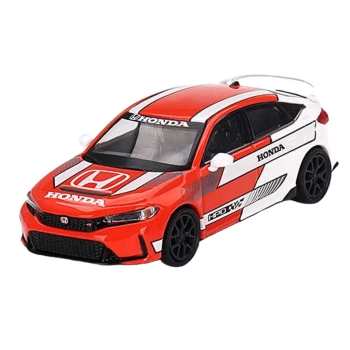 Nessiworld Mini Gt 1/64 Honda Civic TYPE R 2023 Pace Car Red