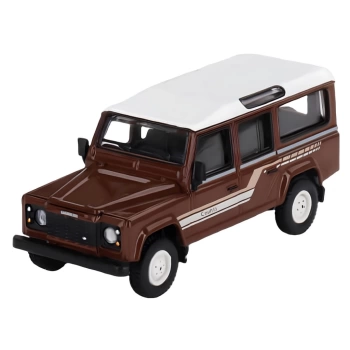 Nessiworld Mini GT 1/64 Land Rover Defender 110 1985 County Station Wagon Russet Brown