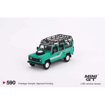 NessiWorld Mini GT 1/64 Land Rover Defender 110 1985 County Station Wagon Trident Green