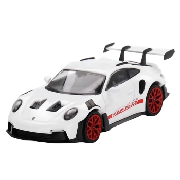 Nessiworld Mini GT 1/64 Porsche 911 (992) GT3 RS Weissach Package White with Pyro Red