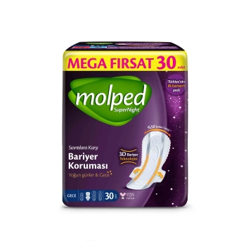 Nessiworld Molped SüperNight Gece Mega Ped 30 Adet