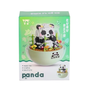 Nessiworld  P1274 Panlos Panda Blok Seti 510 Parça -Vagon life