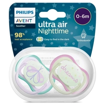 Nessiworld Philips Avent Ultra Air Gece Emzik 0-6 Ay Kız