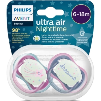 Nessiworld  Philips Avent Ultra Air Gece Emzik 6-18 Ay Kız