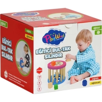 Nessiworld  PlayWood Ahşap Eğitici Silindir Bultak 374