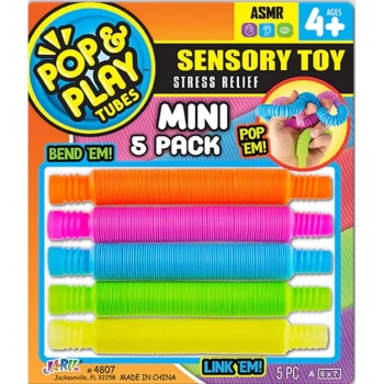 Nessiworld Pop & Play Tubes Duyusal Stres Oyuncağı Mini 5li