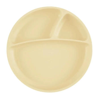 Nessiworld   Porsiyon Vakum Tabanlı Silikon Tabak Mellow Yellow