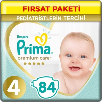 Nessiworld Prima Premium Care Bebek Bezi Fırsat Paketi 4 Beden 84 Adet