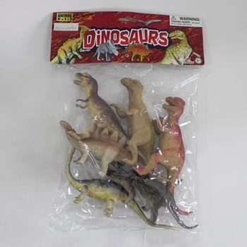 Nessiworld SH-9001-Vardem Poşetli 6Pcs 8 İnch  Çiftlik Hayvan ve Dinozor Set