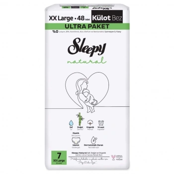 Nessiworld Sleepy Natural Külot Bez 2Li Ultra Paket 7 Beden 48 Adet