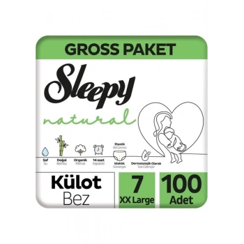 Nessiworld Sleepy Natural Külot Bez Gross Paket 7 Beden 100 Adet