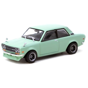 Nessiworld Tarmac Works 1/64 Datsun 510 Light Green