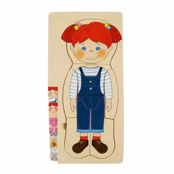 Nessiworld  Woody Oyna Öğren Katmanlı İnsan Vücudu Ahşap Puzzle 4 x 7 Parça