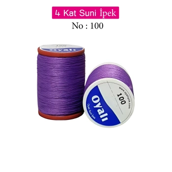 Oyalı 4 Kat Suni İpek İplik İğne Oyası Boncuk İpi Tığ Oyası No:100
