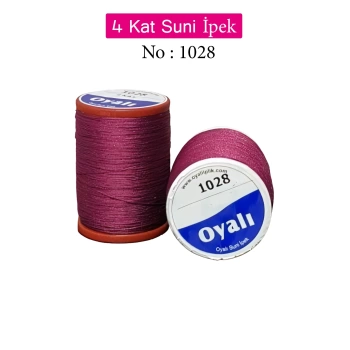 Oyalı 4 Kat Suni İpek İplik İğne Oyası Boncuk İpi Tığ Oyası No:1028