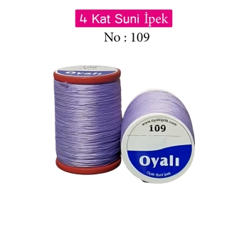 Oyalı 4 Kat Suni İpek İplik İğne Oyası Boncuk İpi Tığ Oyası No:109