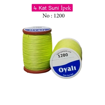 Oyalı 4 Kat Suni İpek İplik İğne Oyası Boncuk İpi Tığ Oyası No:1200