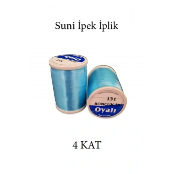 Oyalı 4 Kat Suni İpek İplik İğne Oyası Boncuk İpi Tığ Oyası No:131